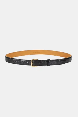 24 Classic Alligator Belt in Black