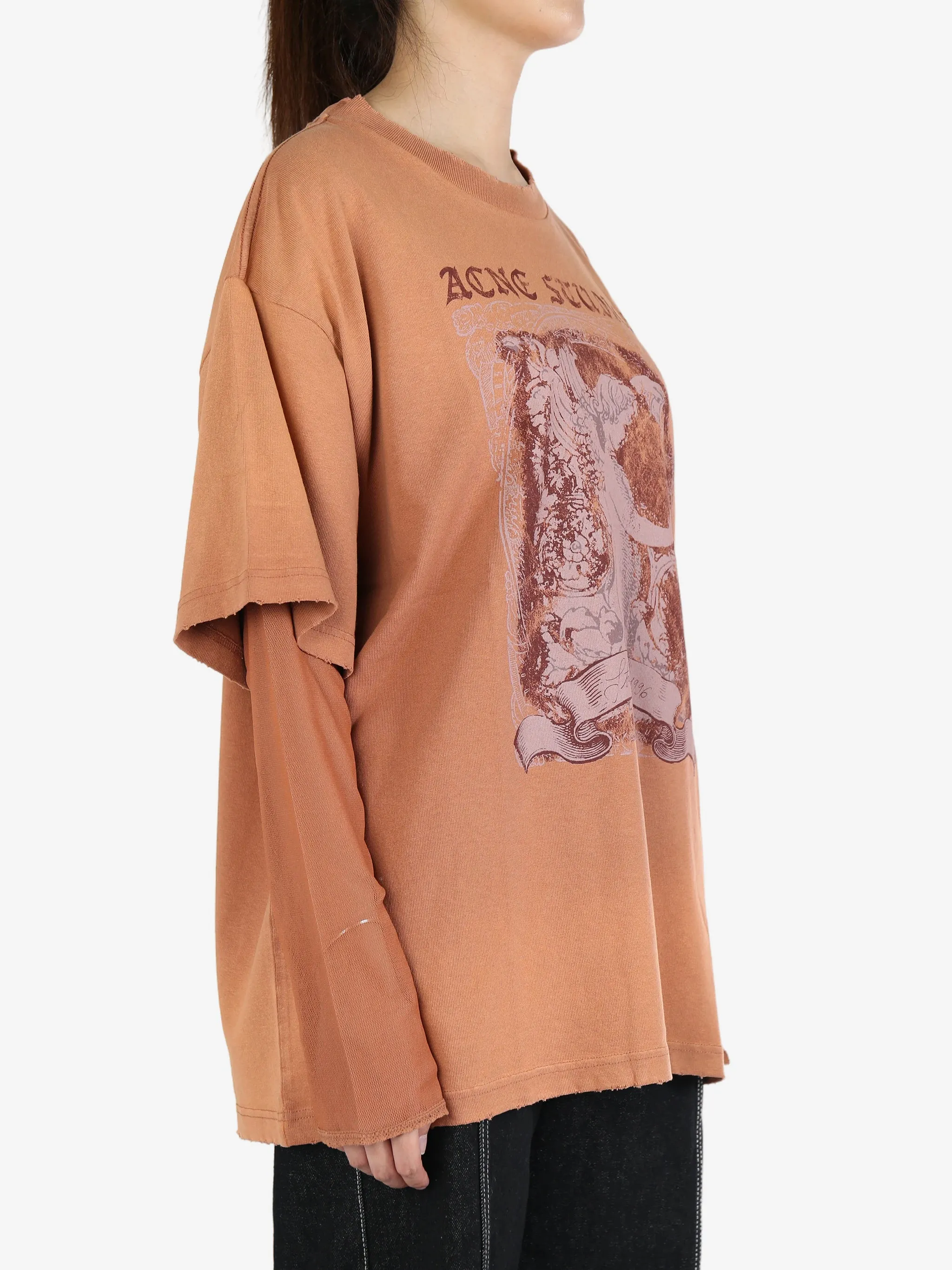 ACNE STUDIOS - Women Layered Print T-Shirt