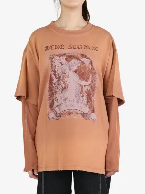 ACNE STUDIOS - Women Layered Print T-Shirt