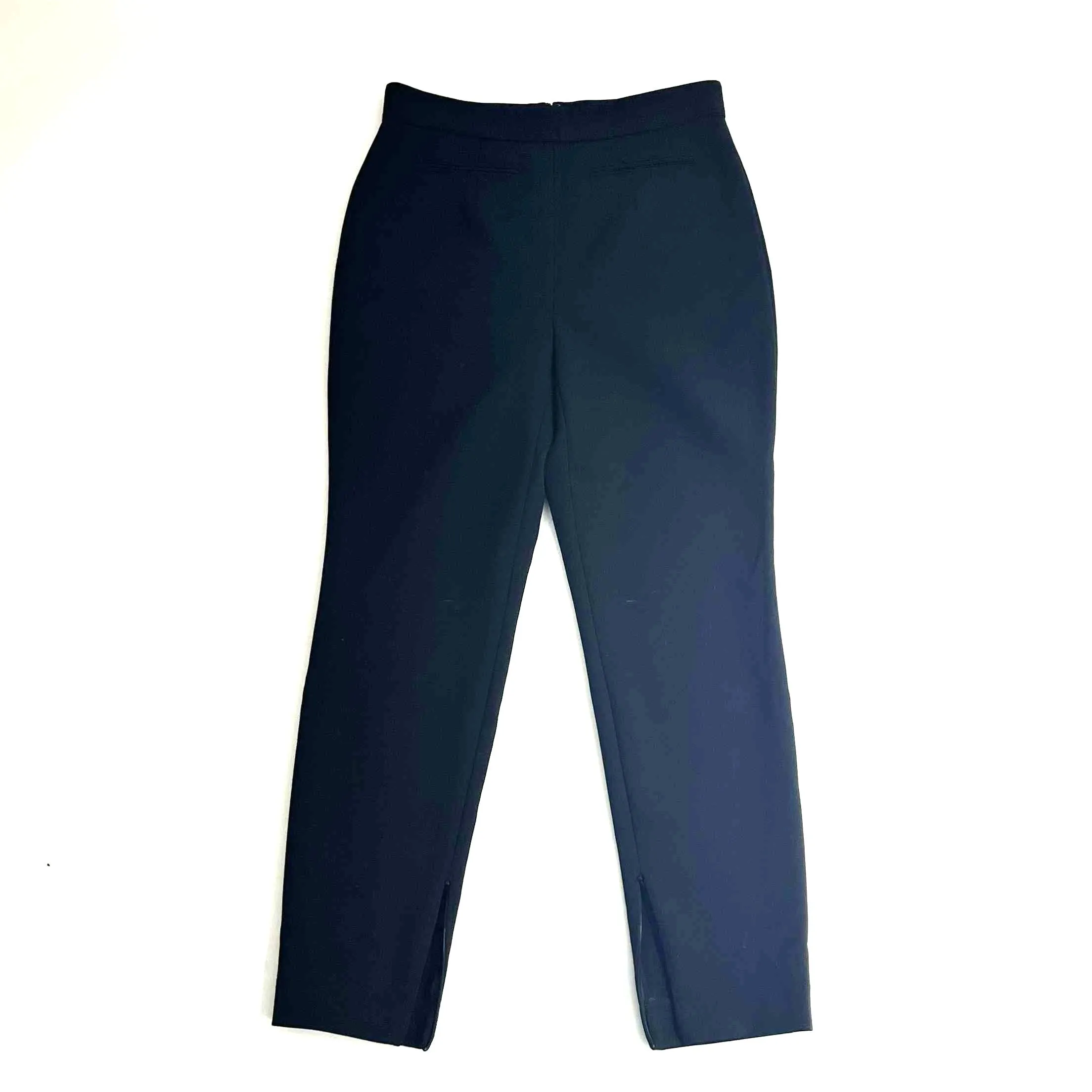 Alexander McQueen Brand New Black Wool Crepe Ankle Zip Pants S