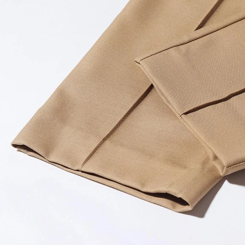 Ankle Length Worsted Wool Tapered Pants