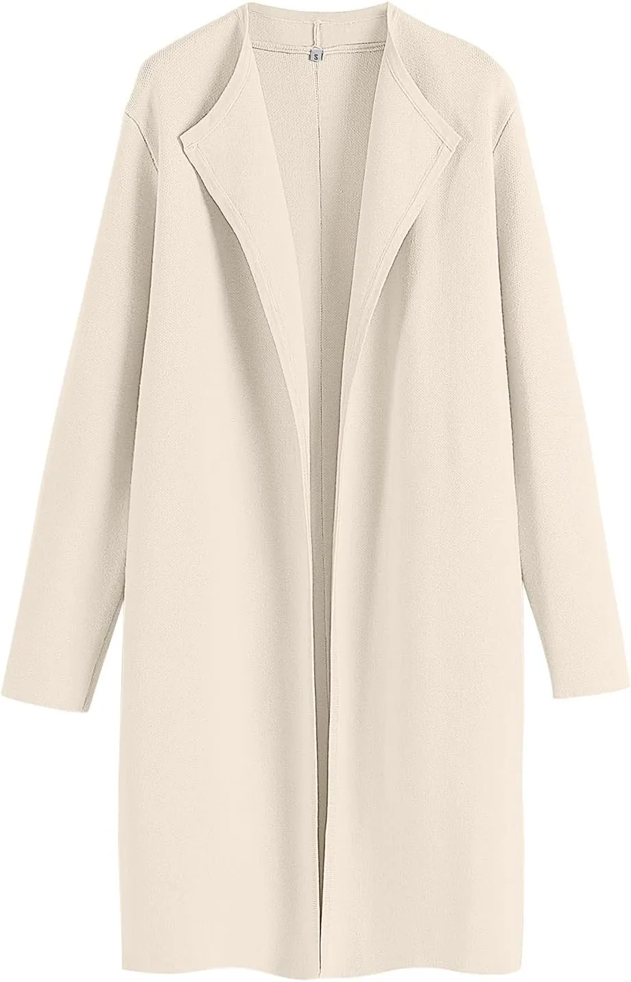 ANRABESS Women's Cardigans Sweater 2024 Casual Lapel Open Front Knit Warm Wool Coatigan Jacket Long Blazer Coat