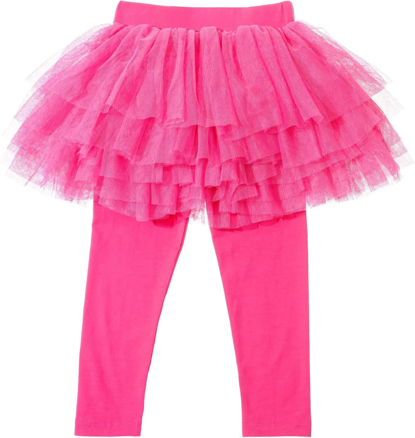 Baby Toddler Girls' Tutu Leggings Tulle Ruffle Skirted Pants 2-6T
