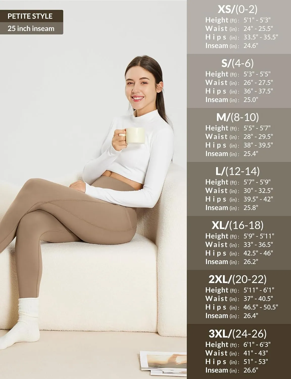 baleaf 25''/30'' Women's Fleece Lined Leggings Water Resistant High Waist Winter Running Hiking Pants Zipper Pockets