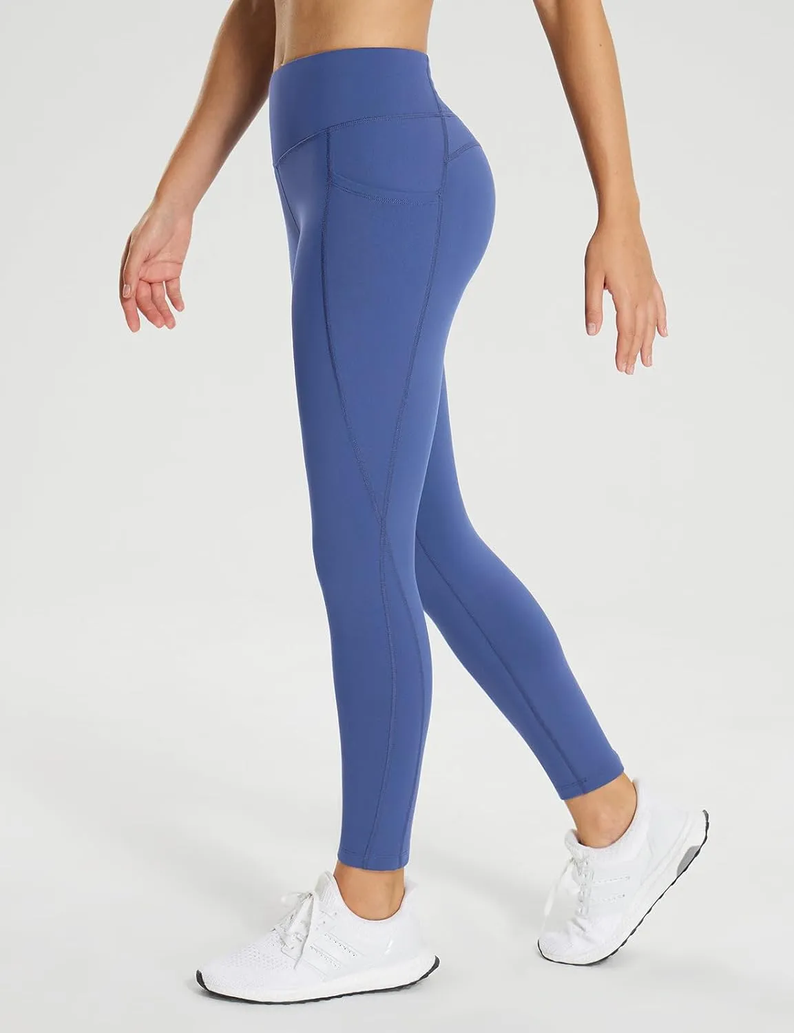 baleaf 25''/30'' Women's Fleece Lined Leggings Water Resistant High Waist Winter Running Hiking Pants Zipper Pockets