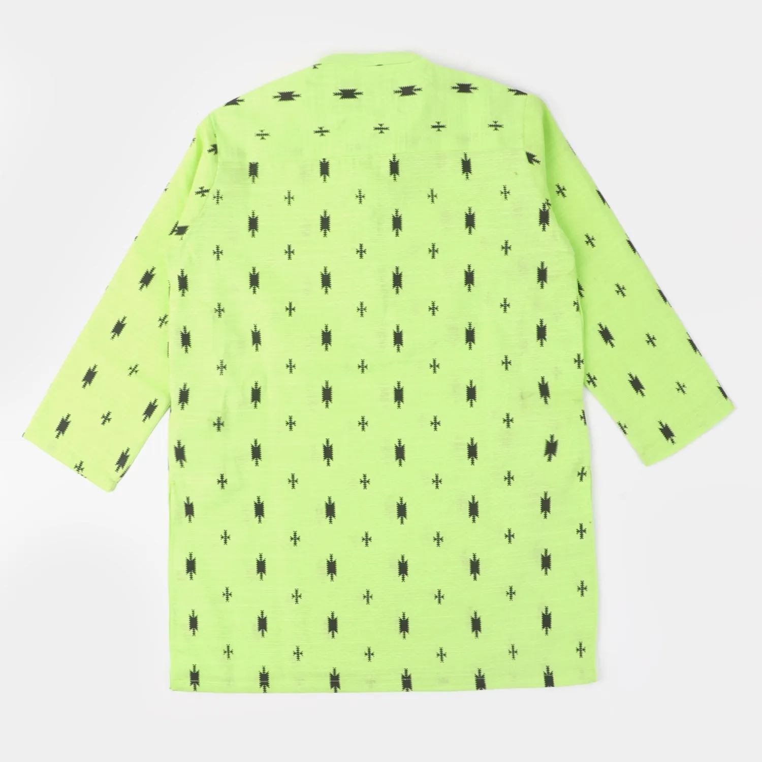 Boys Cotton Printed Kurta | Sharp Green