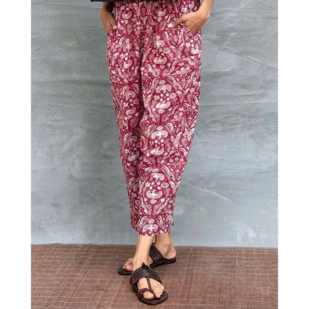 Chidiyaa Soil Cedar Skies Printed Cotton Pant