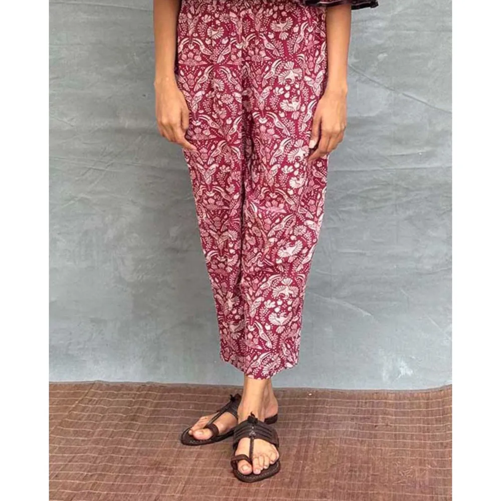 Chidiyaa Soil Cedar Skies Printed Cotton Pant