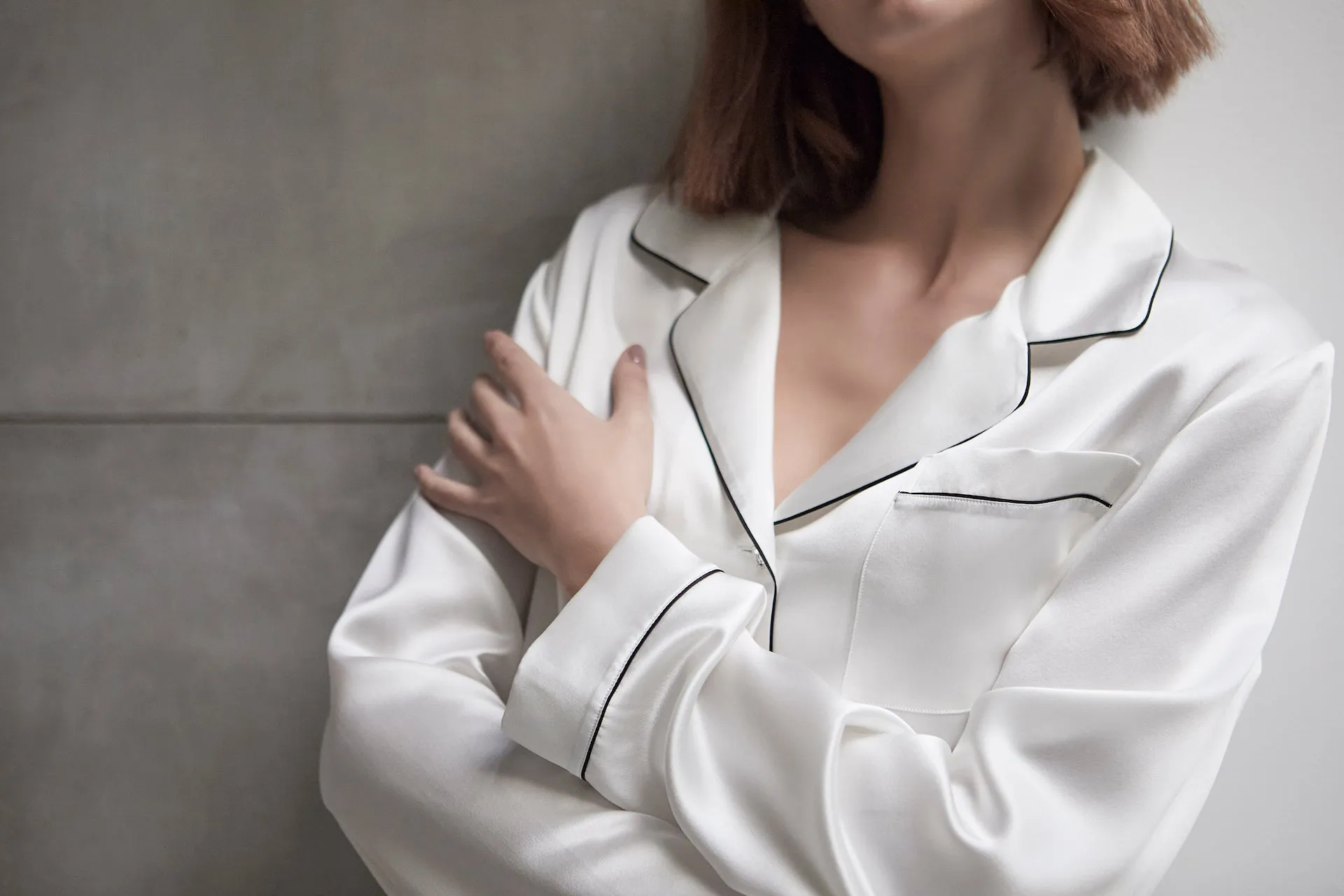 Classic White Silk Pyjama Set