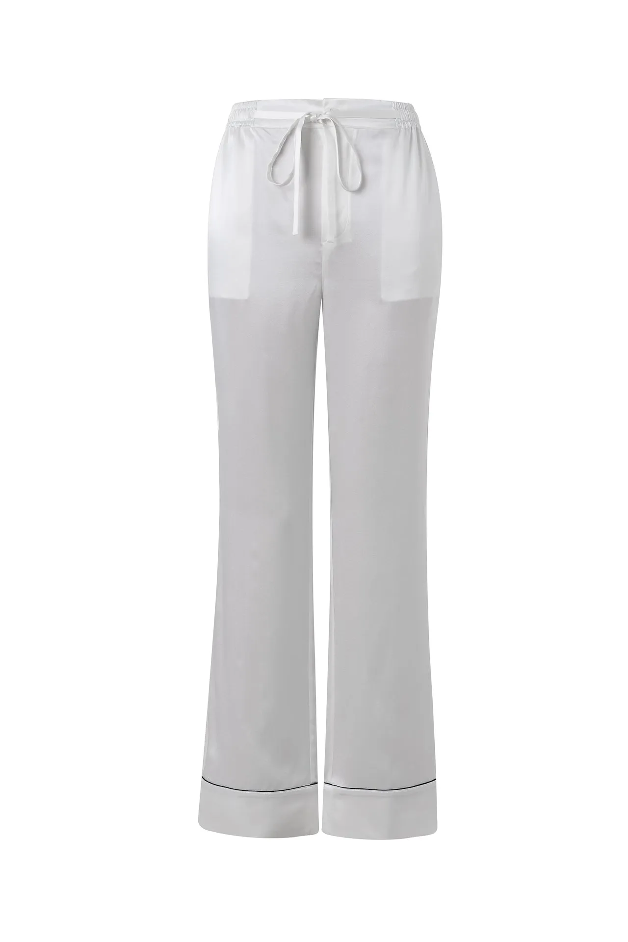 Classic White Silk Pyjama Set