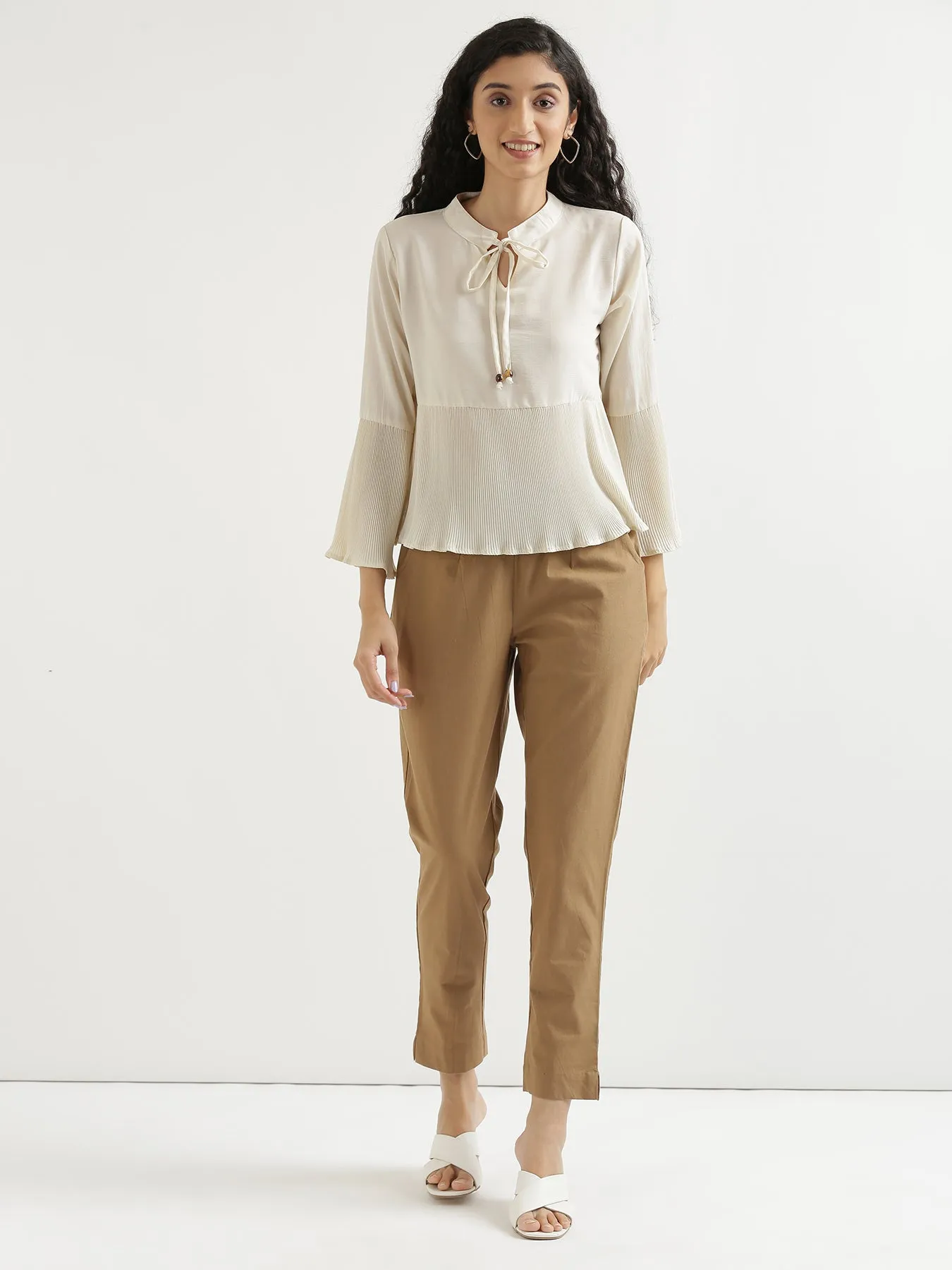 Coffee Brown 100% Cotton Pant