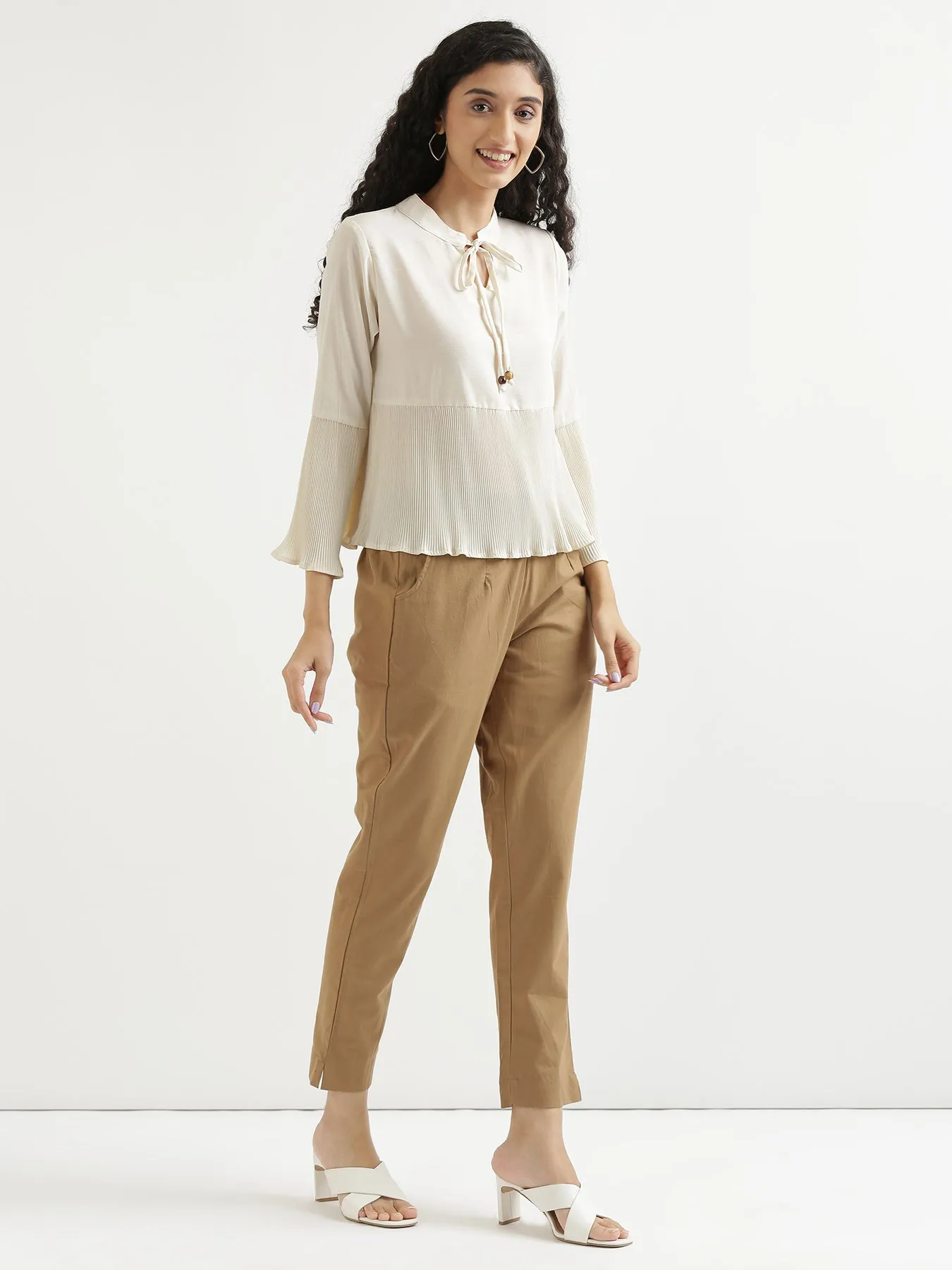 Coffee Brown 100% Cotton Pant