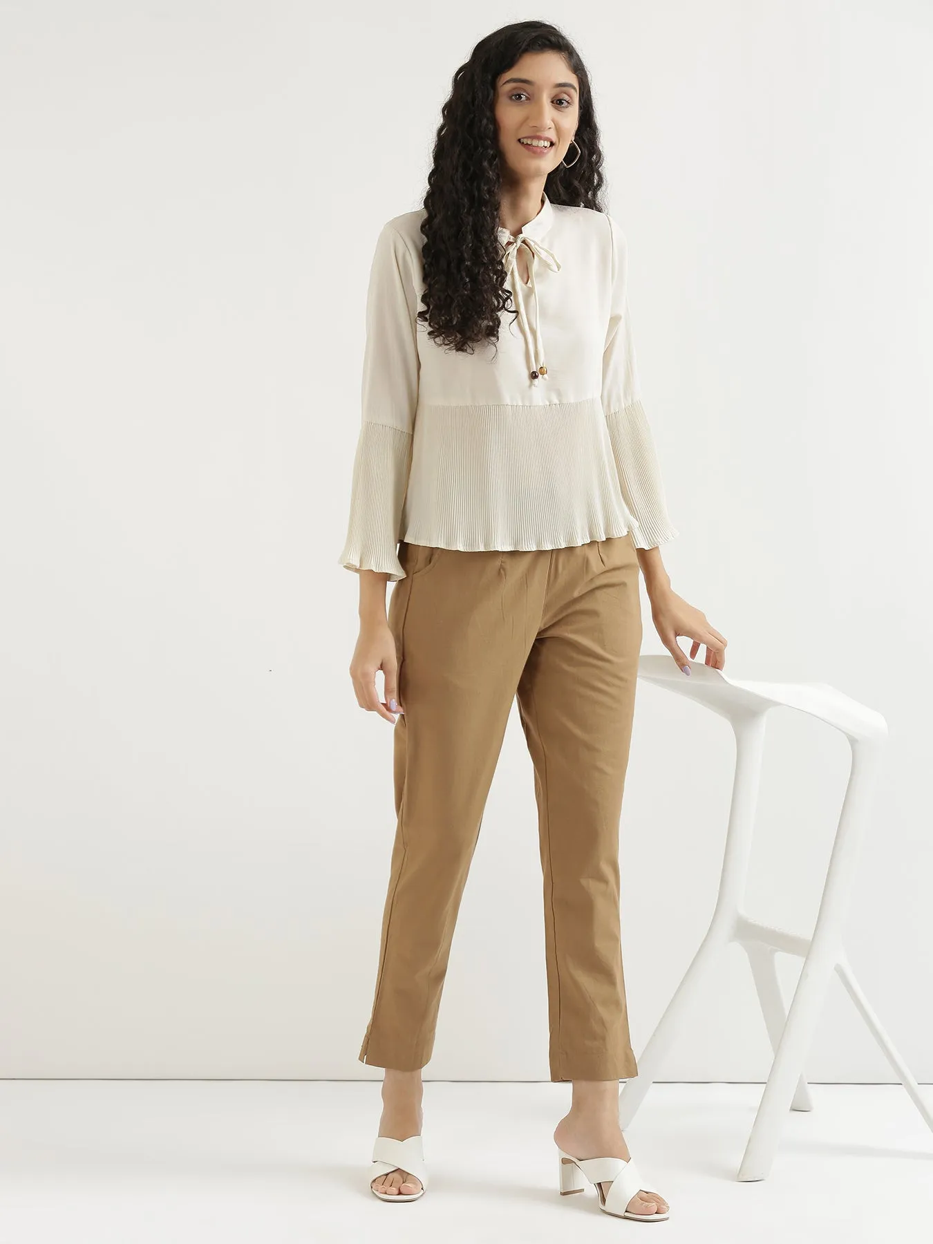 Coffee Brown 100% Cotton Pant