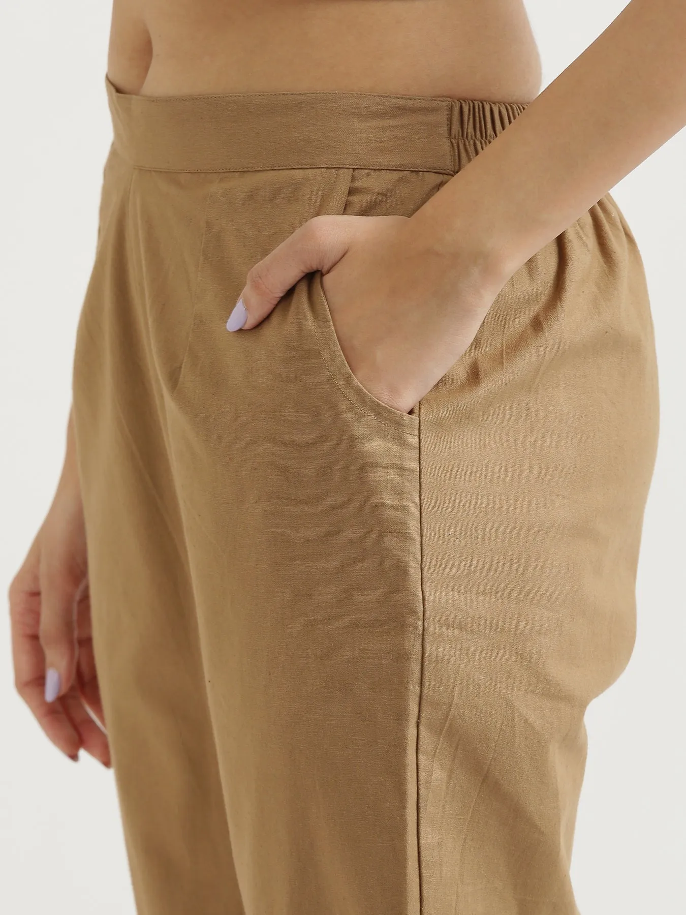 Coffee Brown 100% Cotton Pant
