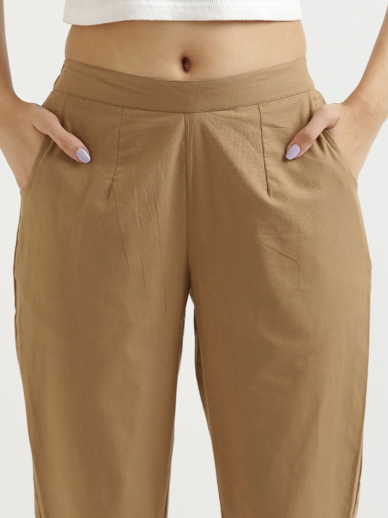 Coffee Brown 100% Cotton Pant