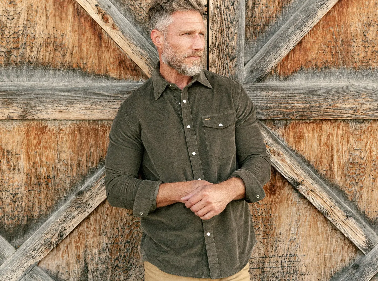 Optimized Corduroy Pearl Snap Shirt by Armadillo