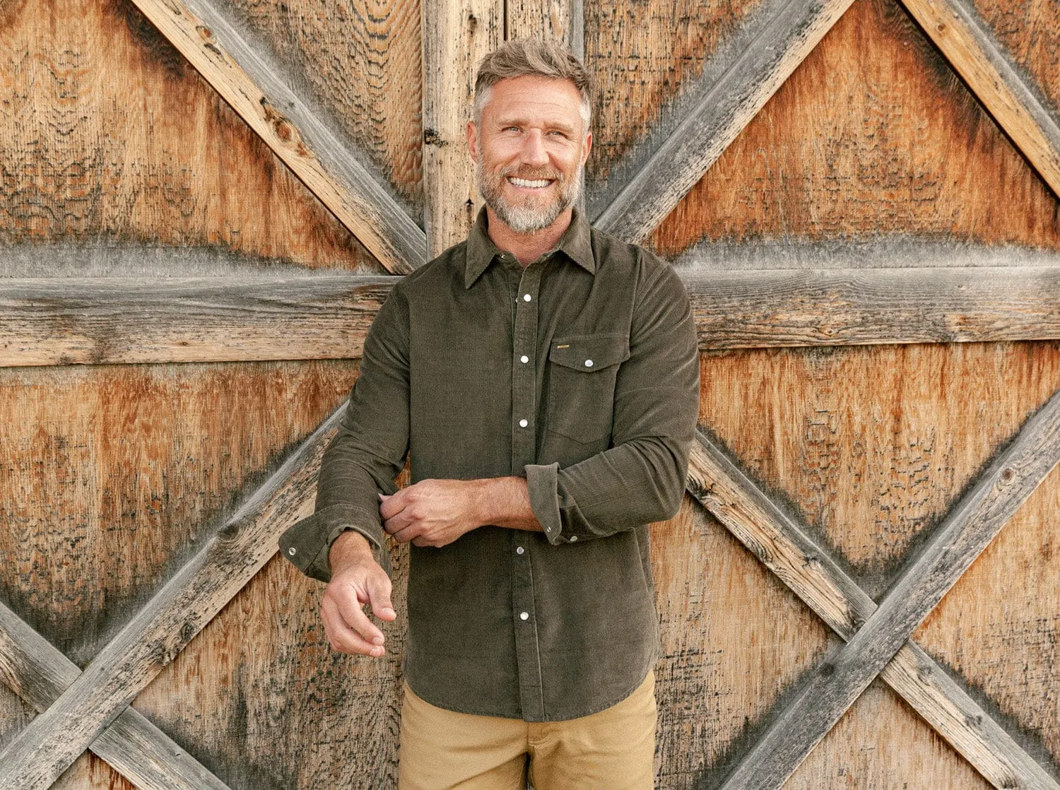 Optimized Corduroy Pearl Snap Shirt by Armadillo