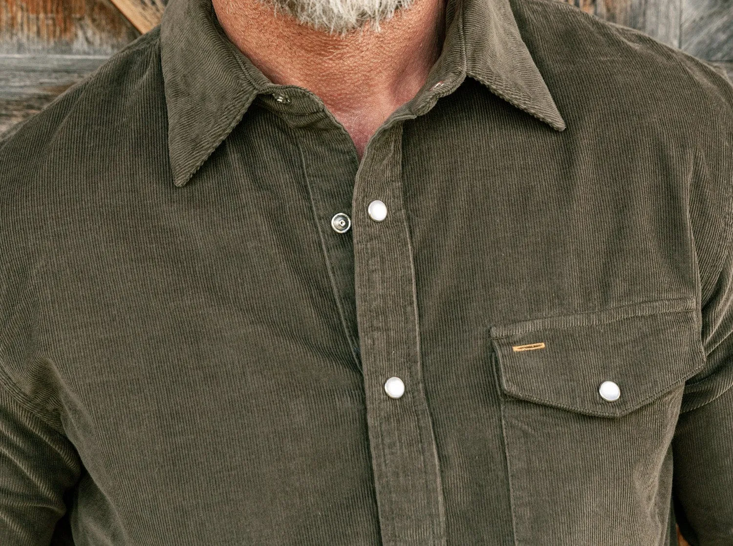 Optimized Corduroy Pearl Snap Shirt by Armadillo