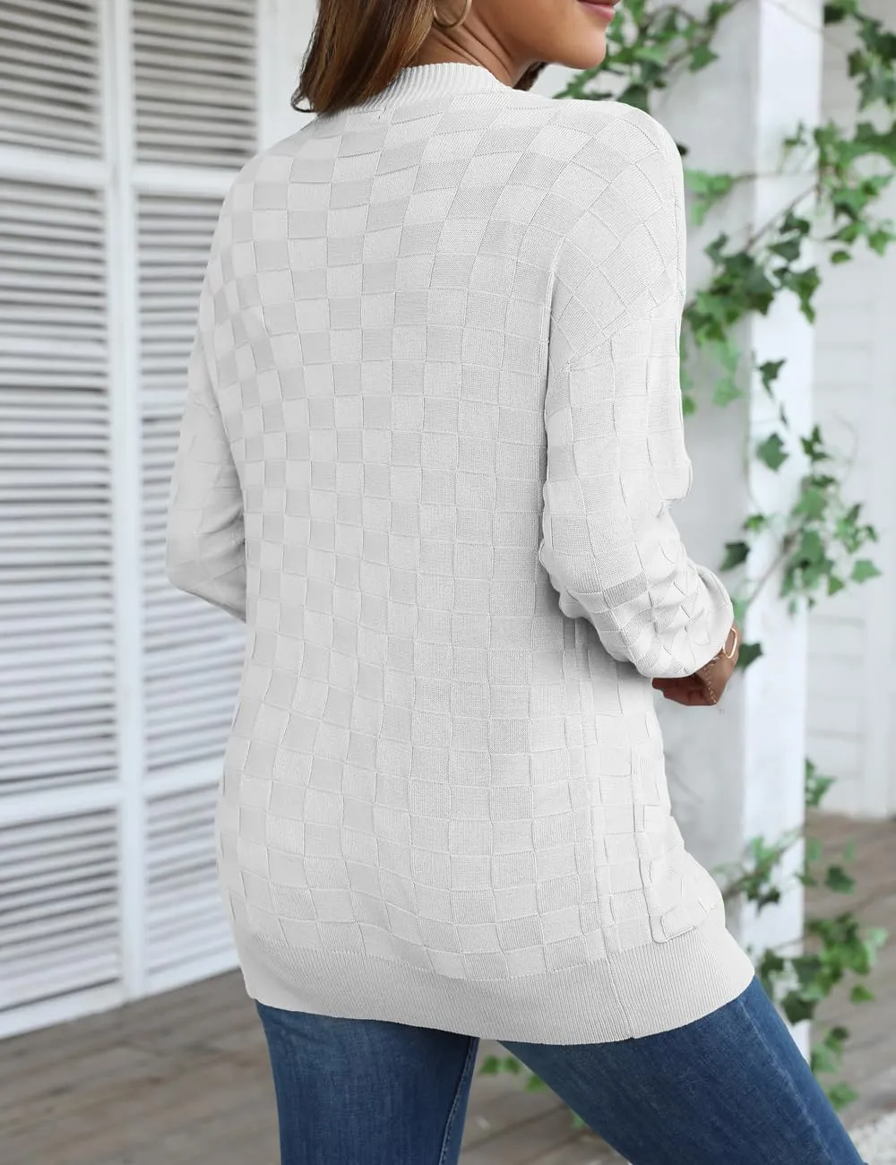 CPOKRTWSO Women's Cardigan Sweaters with Pockets Casual Long Sleeve Open Front Lightweight Cardigans for Women Trendy(S-XL)