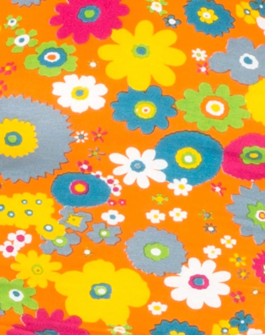 Eclat Crop Top in Playtime Floral Orange