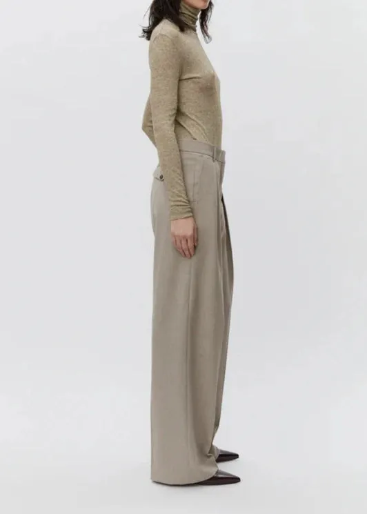 ENZO CLASSIC WOOL BLEND PANT | PETRIFIED OAK MELANGE