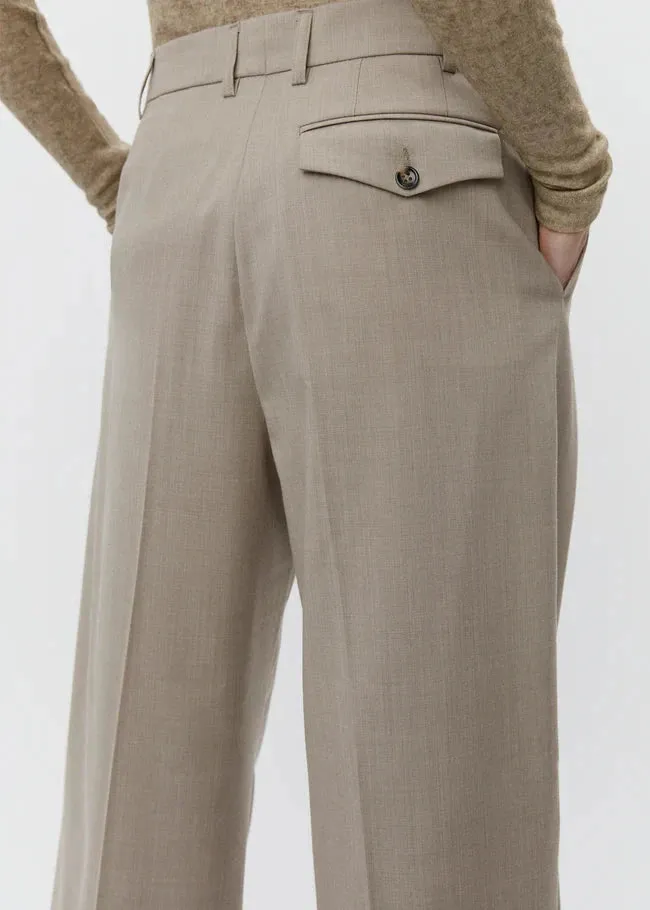 ENZO CLASSIC WOOL BLEND PANT | PETRIFIED OAK MELANGE
