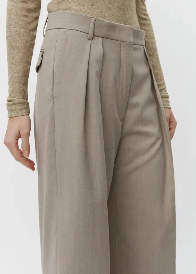 ENZO CLASSIC WOOL BLEND PANT | PETRIFIED OAK MELANGE