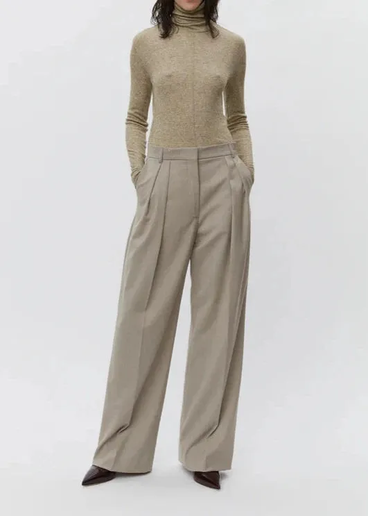 ENZO CLASSIC WOOL BLEND PANT | PETRIFIED OAK MELANGE