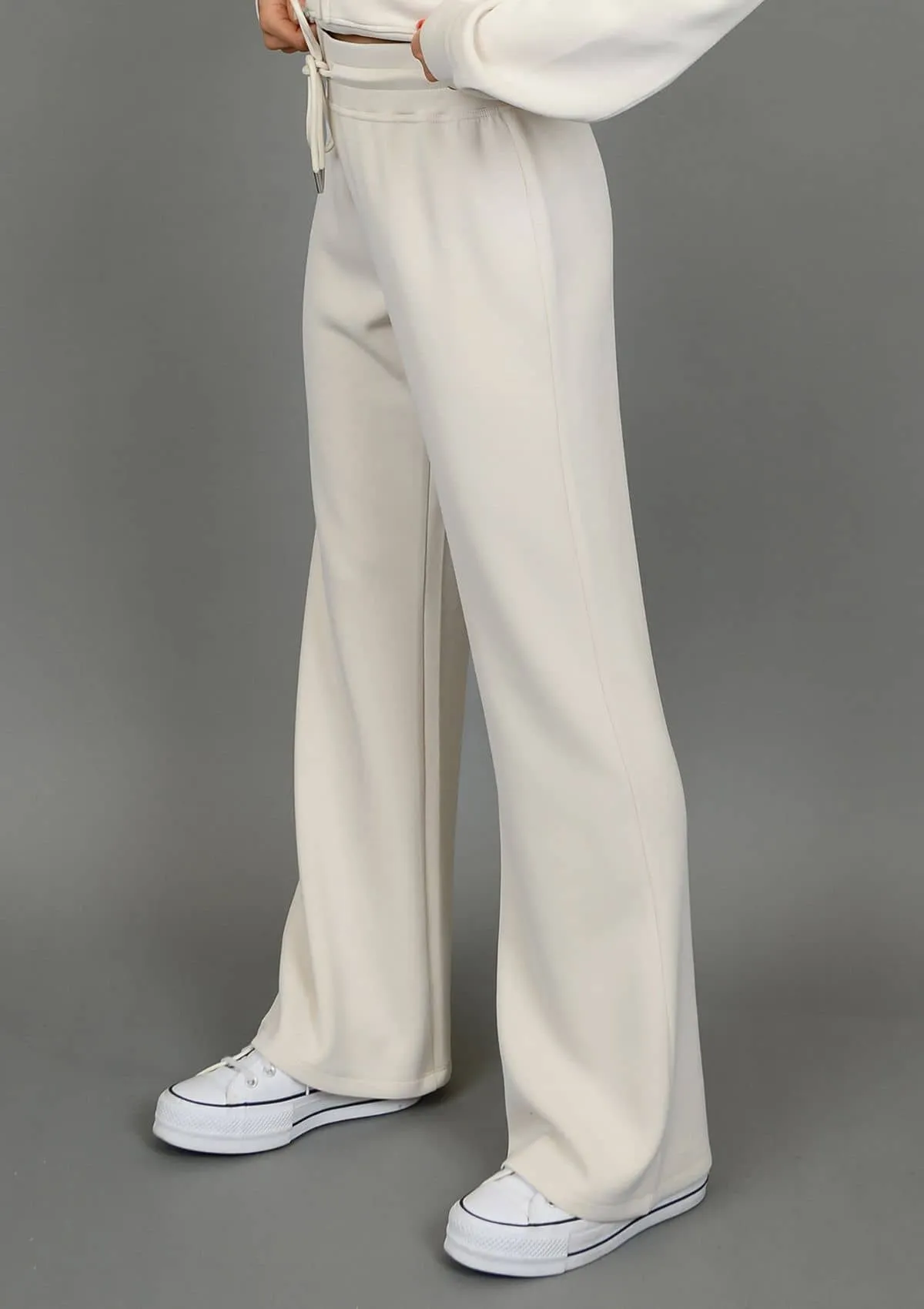 Florine Soft Flared Pants - Stone