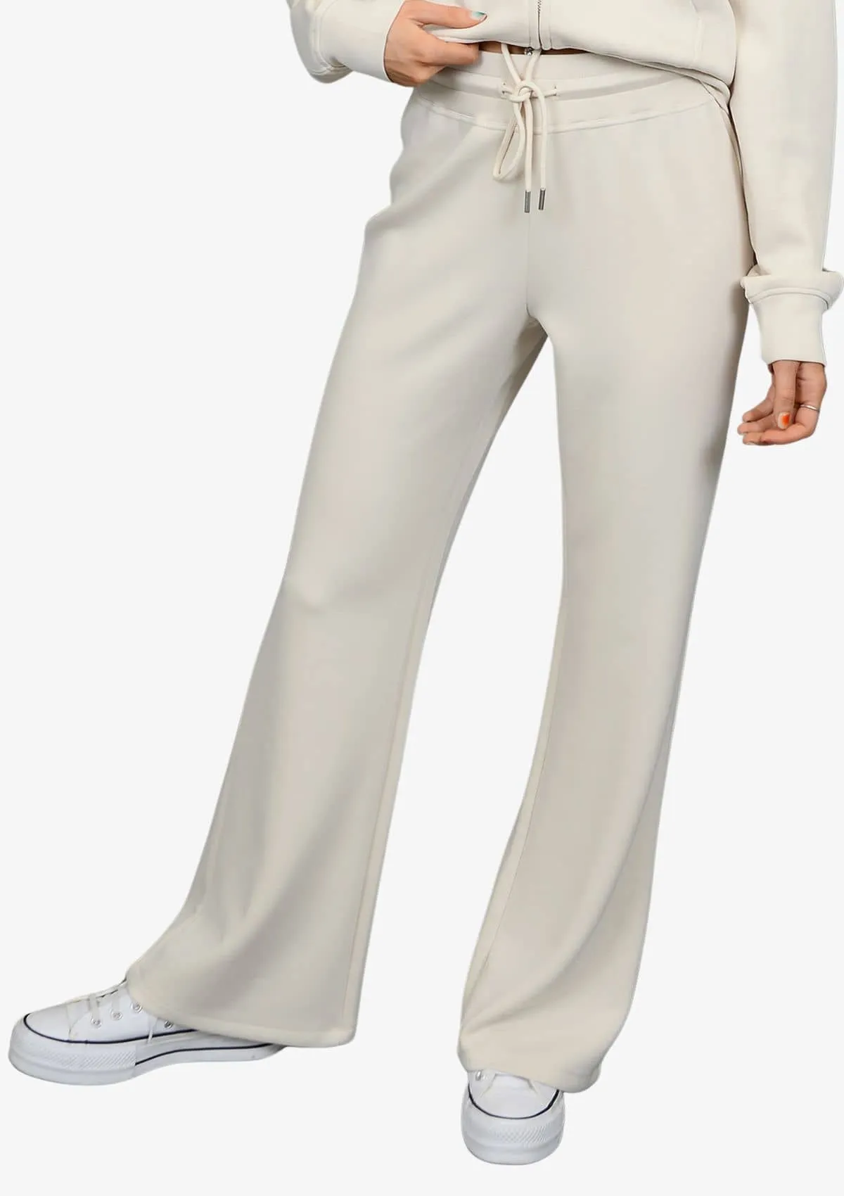 Florine Soft Flared Pants - Stone