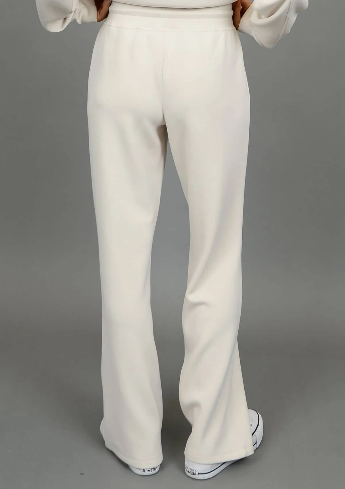 Florine Soft Flared Pants - Stone