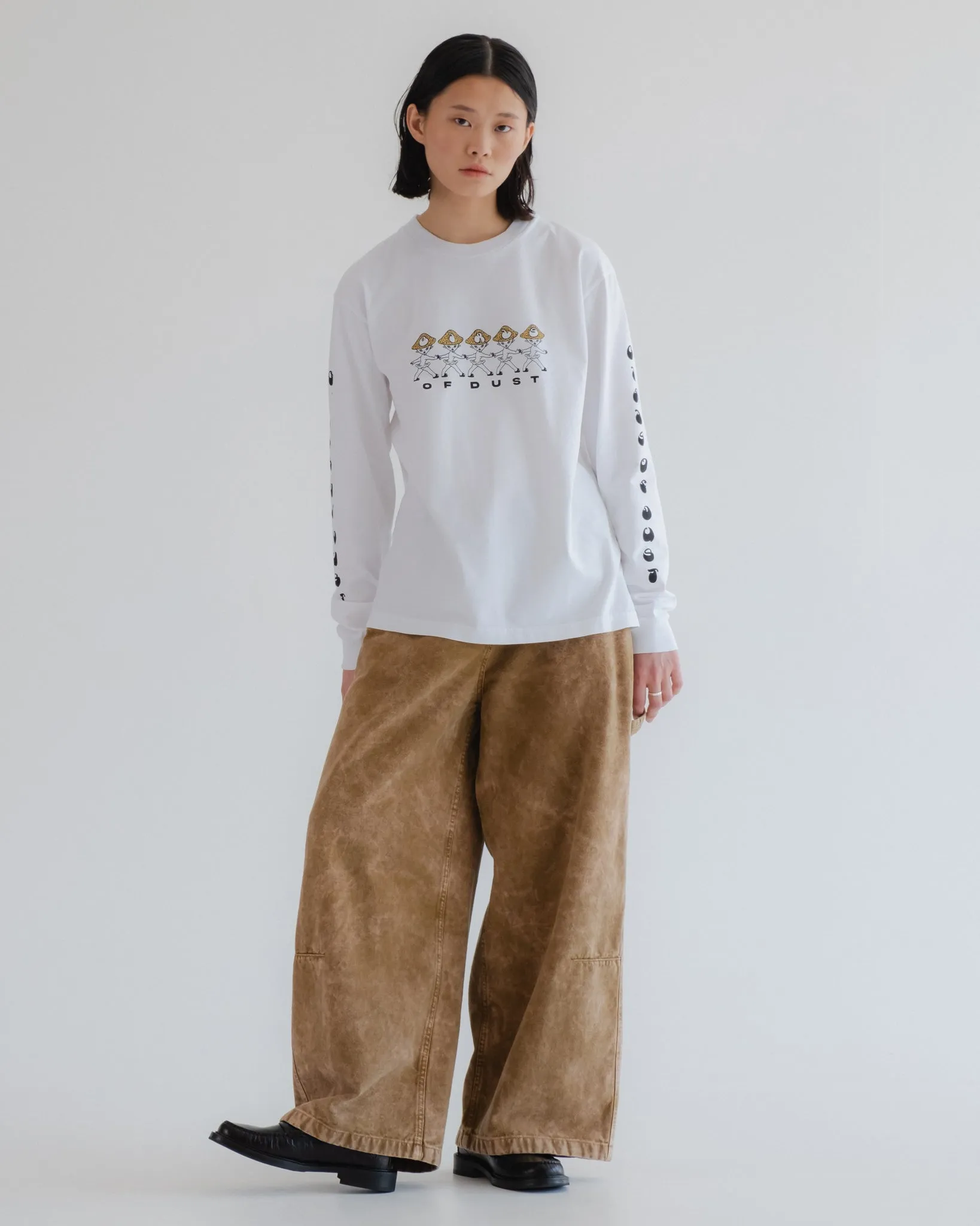 G.o.D Mushroom Long Sleeve T Basic Jersey White
