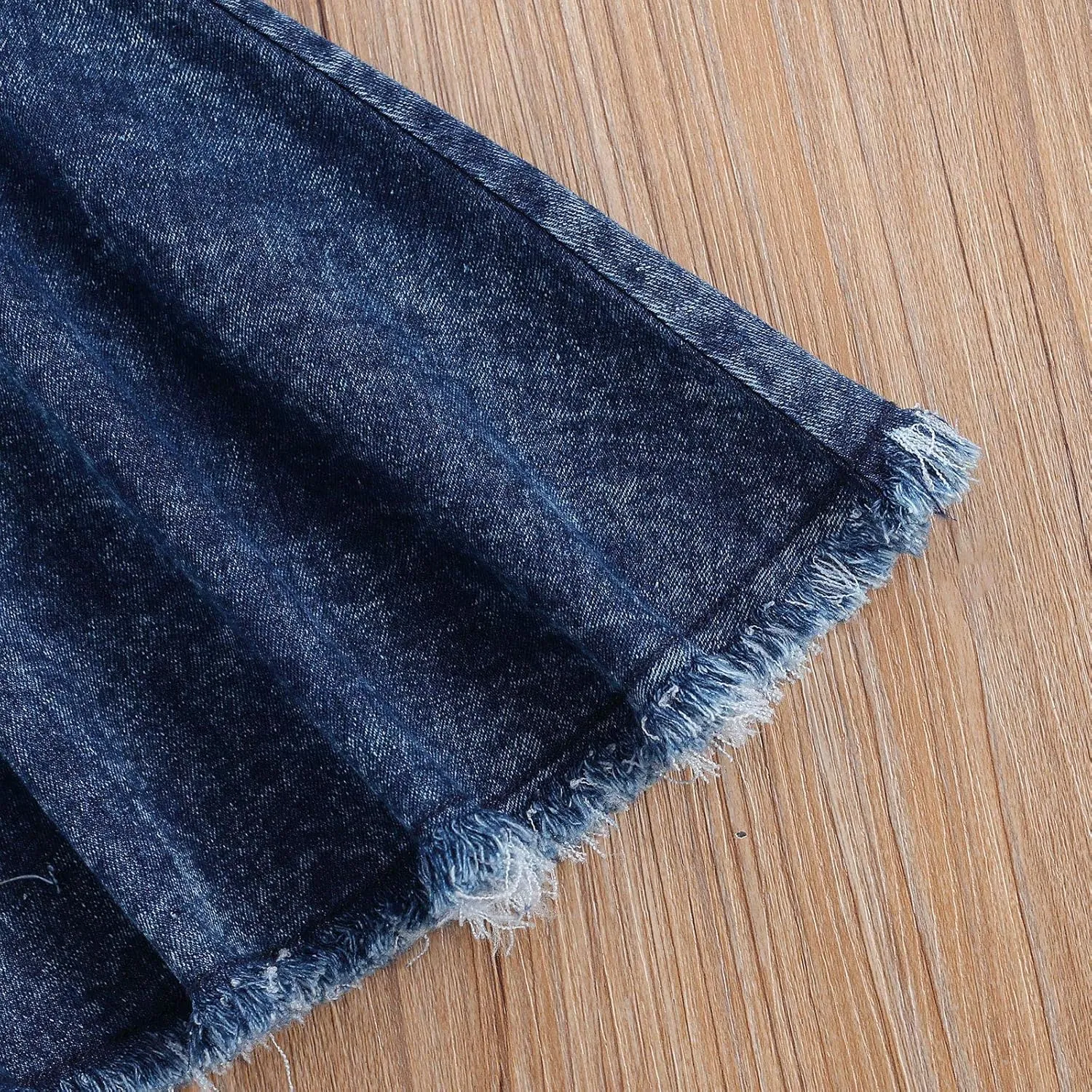 GOOCHEER Kids Toddler Little Baby Girl Ruffle Ripped Jeans Bell Bottom Flare Pants Ripped Denim Leggings Trousers