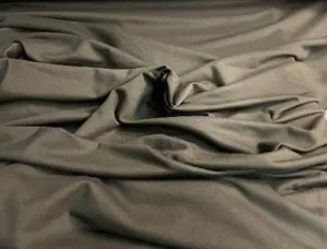 Italian Olive Green Poly Cotton Jersey