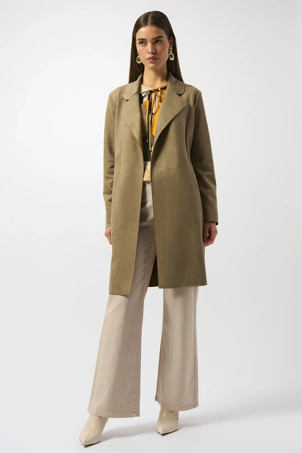 Joseph Ribkoff Scuba Suede Straight Coat Jr253252