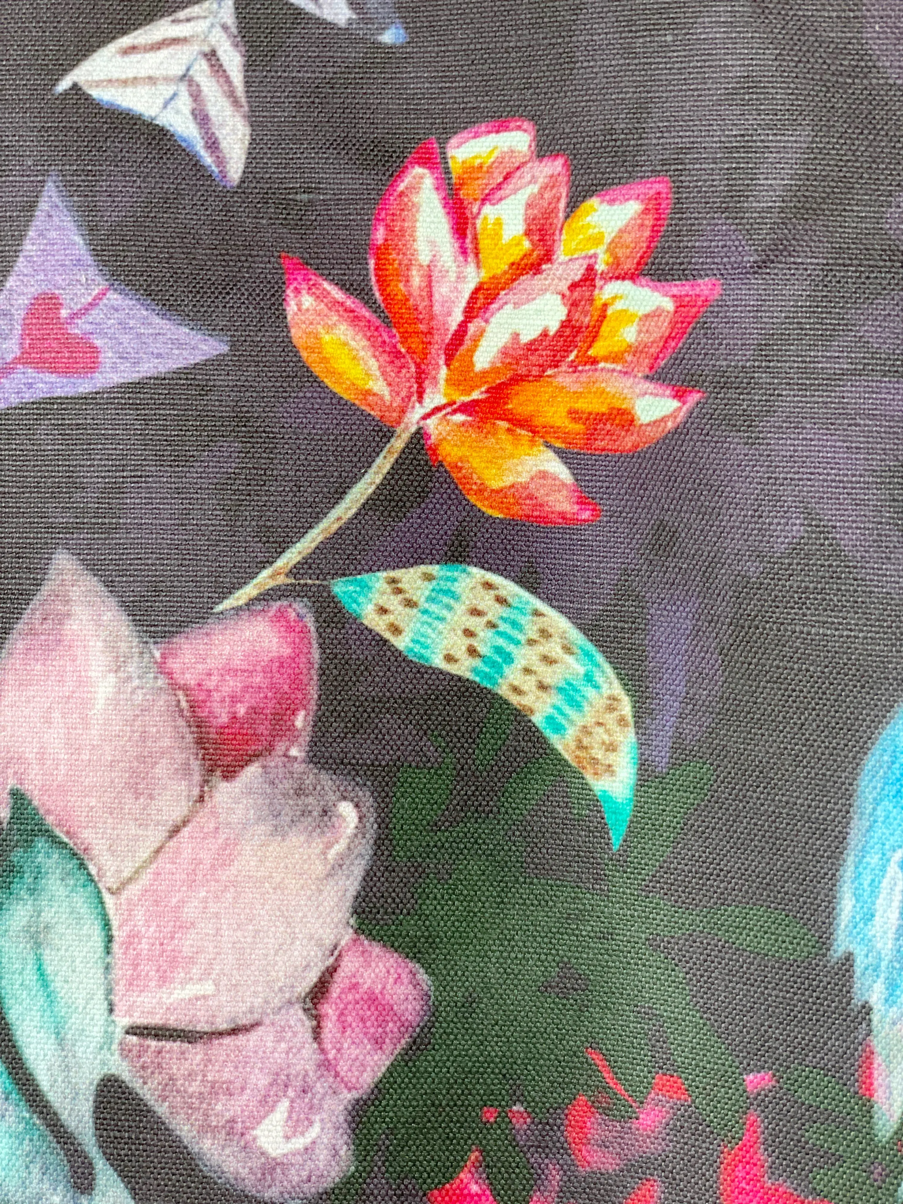 Linen cotton canvas in jungle bird