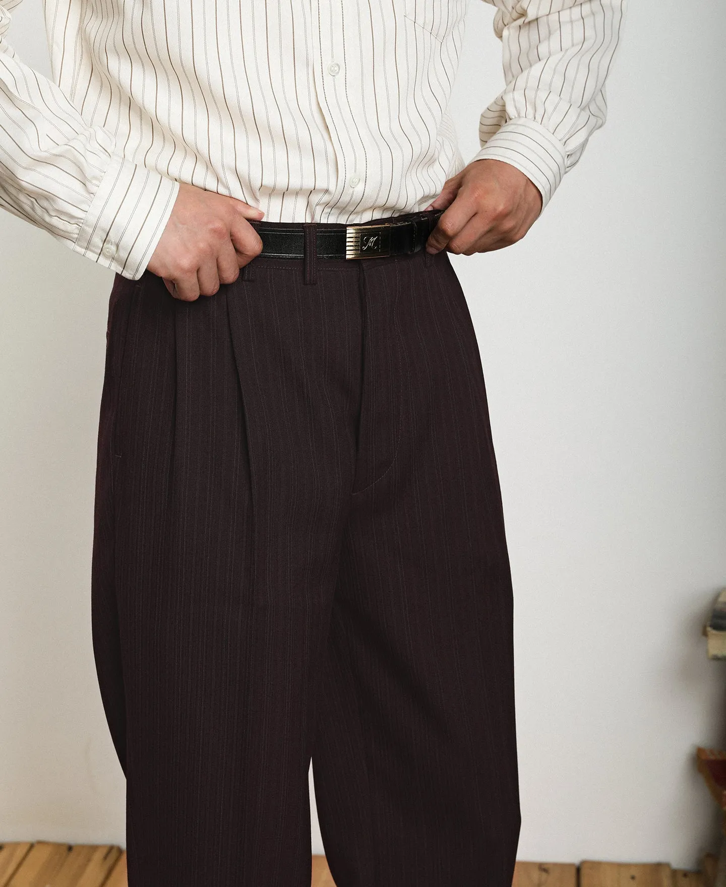 Lot 830 1940s Wool-Blend Two Tuck Slacks