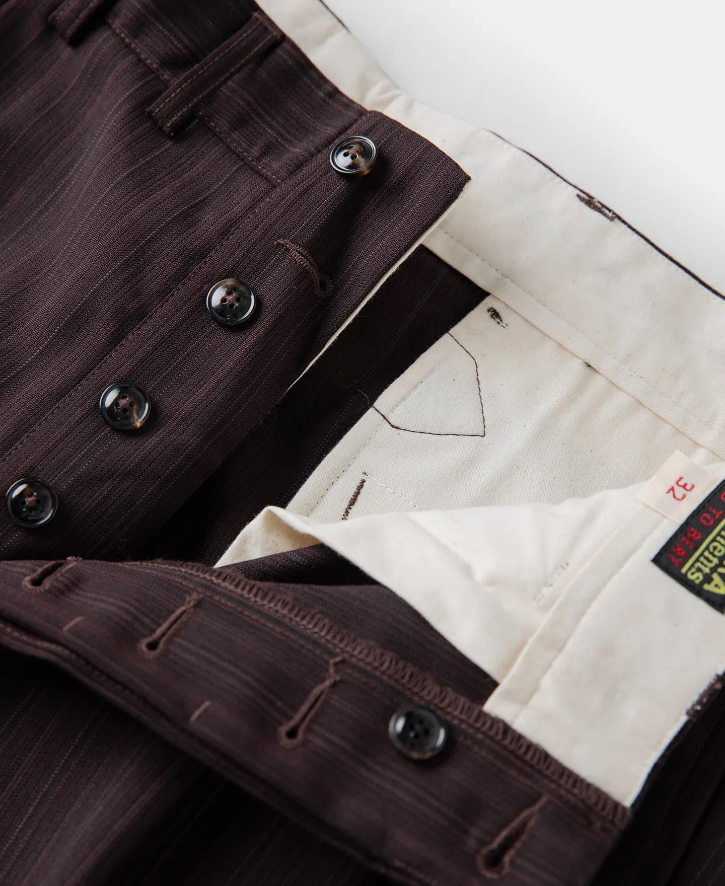 Lot 830 1940s Wool-Blend Two Tuck Slacks