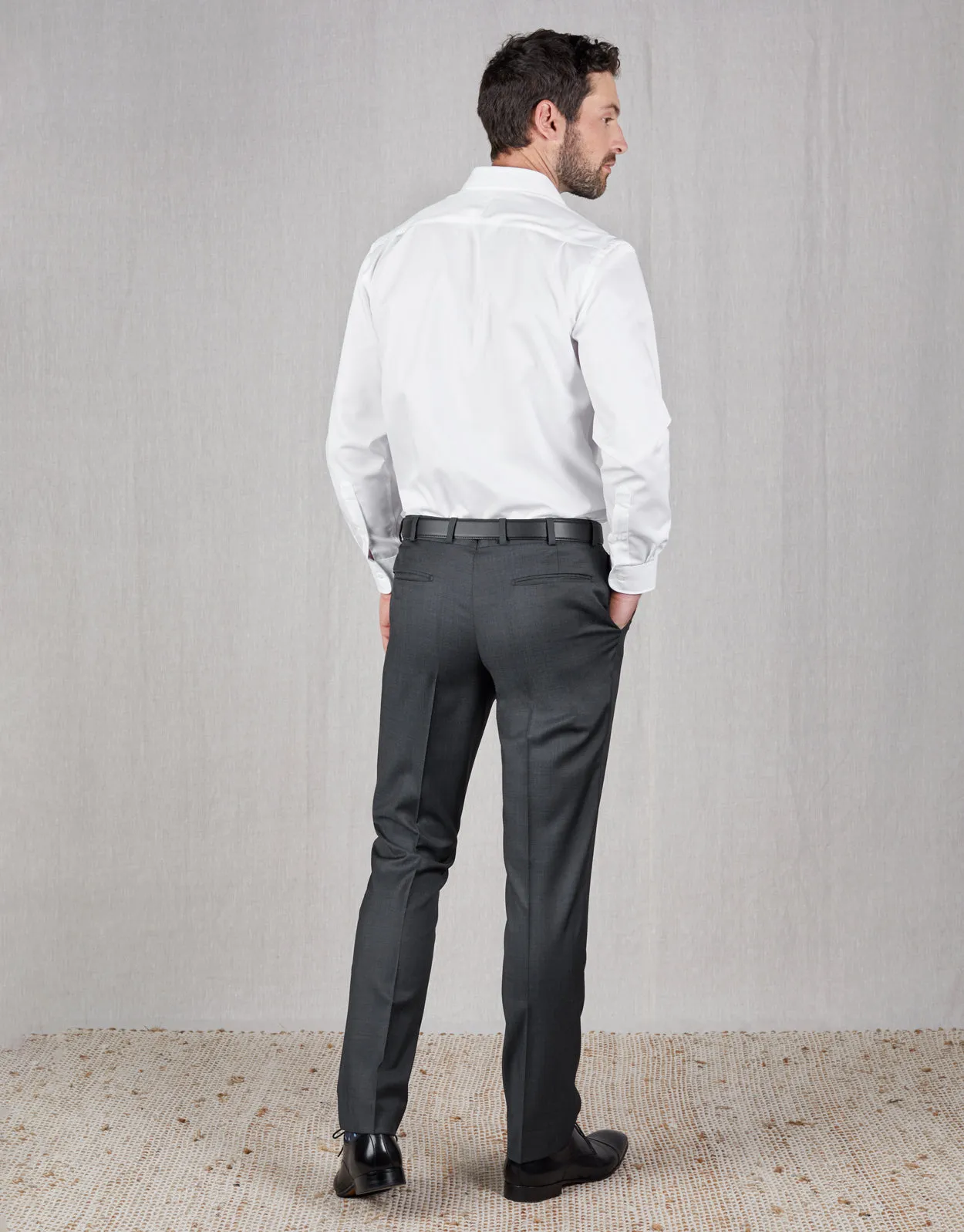Lotus Steel Blue Nailhead Suit Trouser