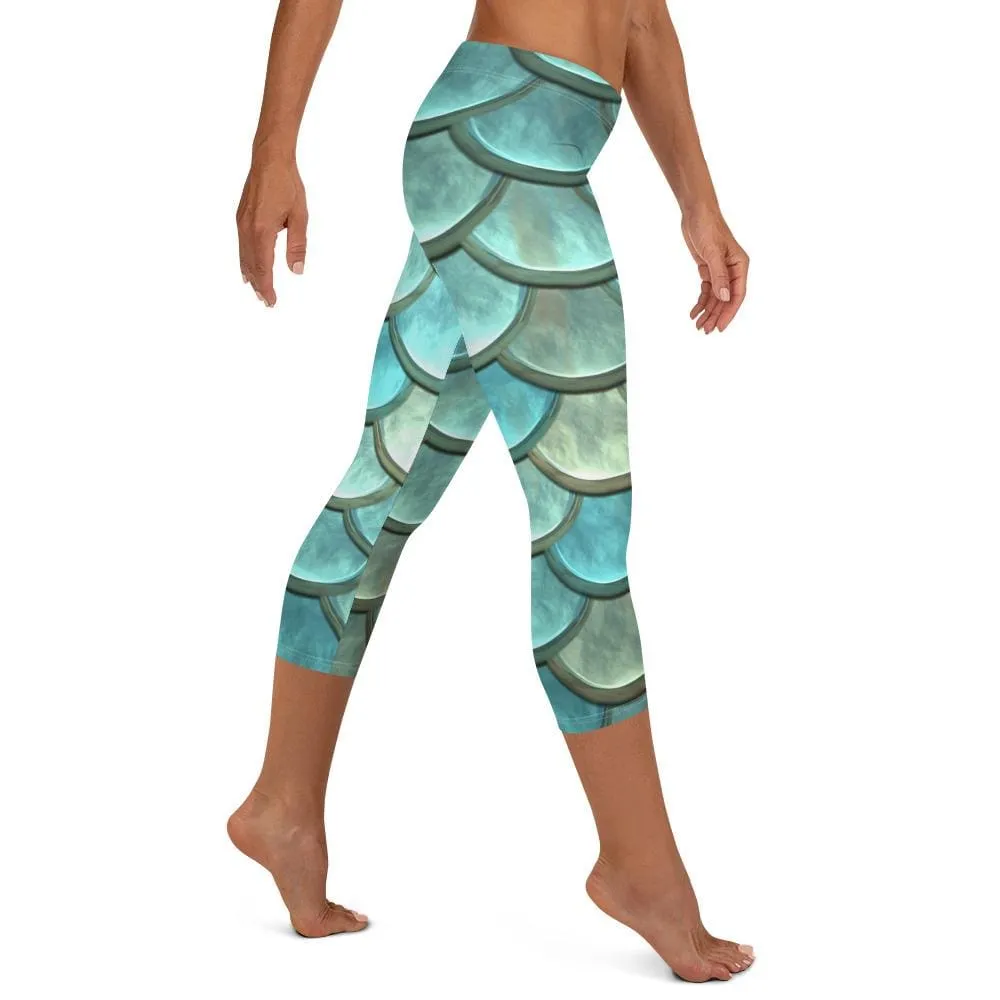Mermaid Maiden ~ Capri Leggings