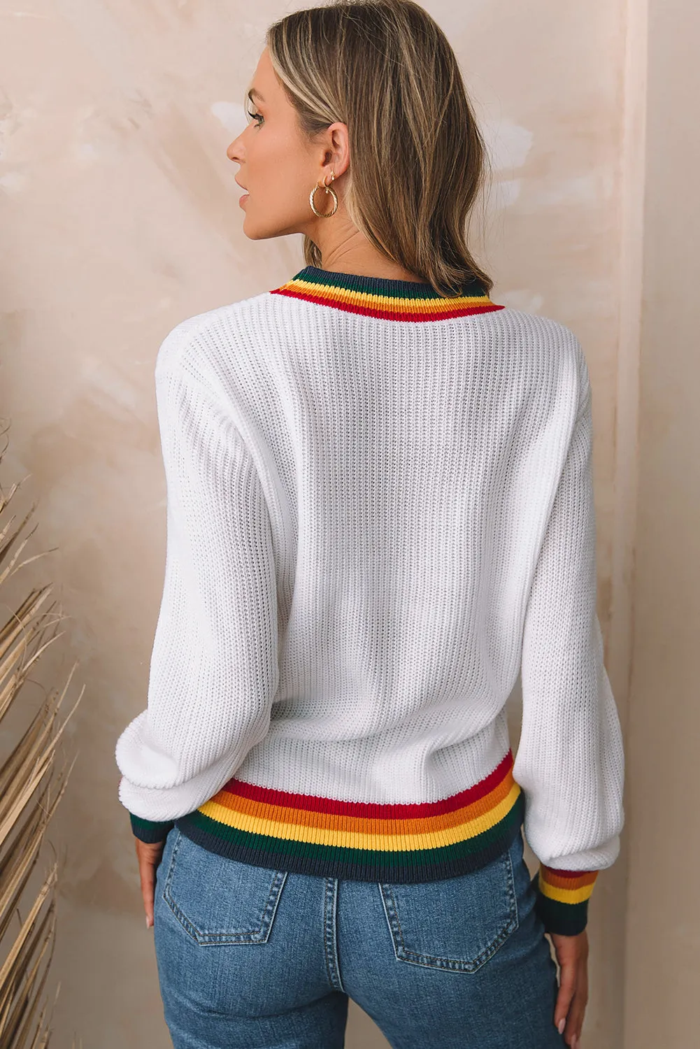 Merry & Bright Colorful Stripes Sweater