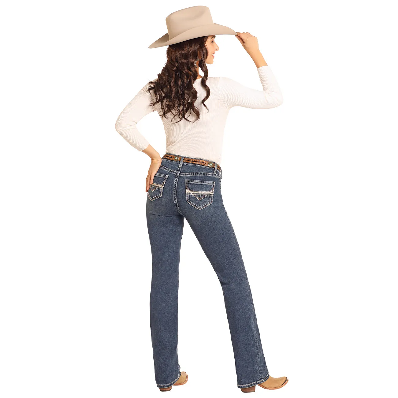 Mid Rise Ladies Bootcut Cowgirl Jeans