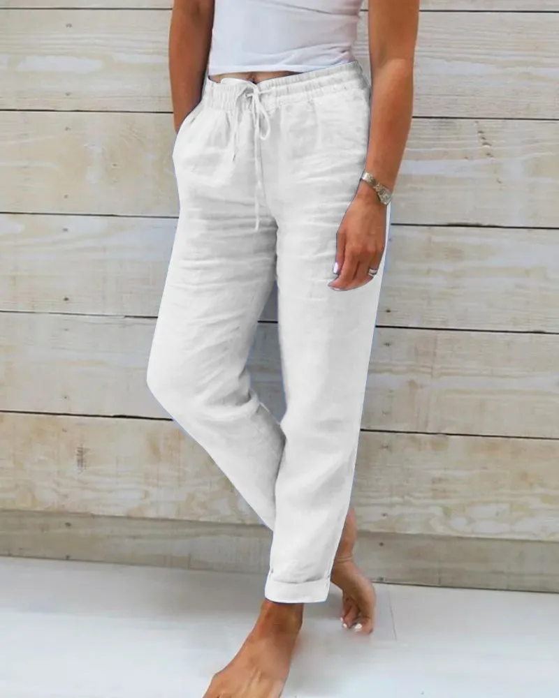 Miya Cotton Elasticated Trousers