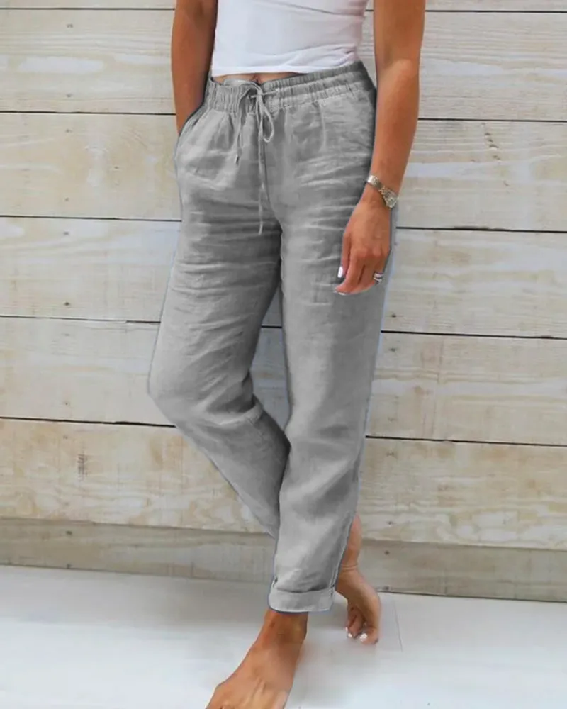 Miya Cotton Elasticated Trousers