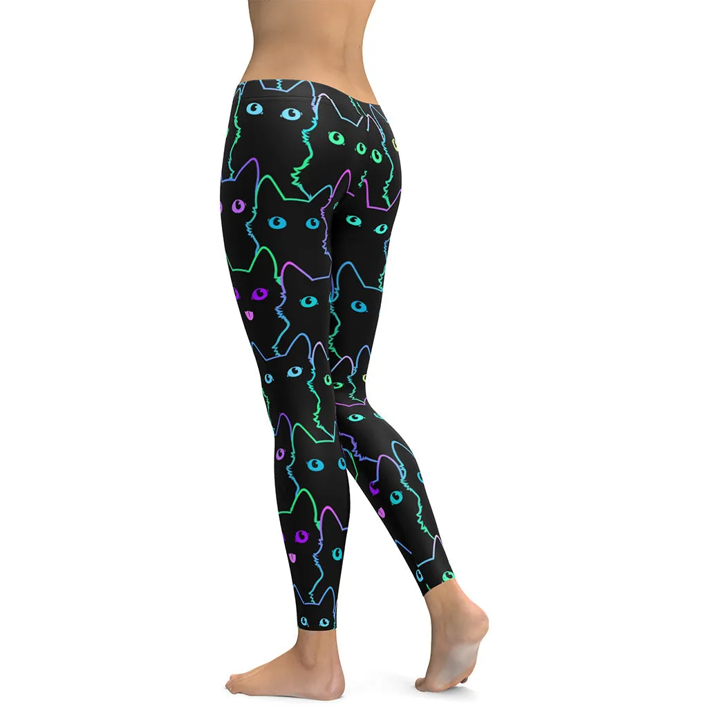 Mystic Halloween Cats Leggings