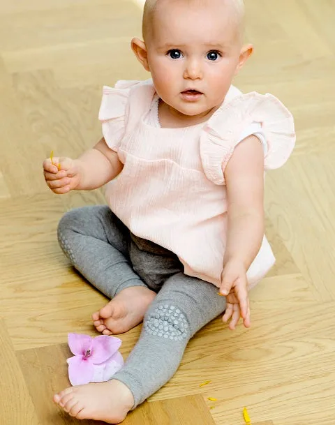 Non-slip crawling leggings with grip for babies and toddlers - Navy Blue