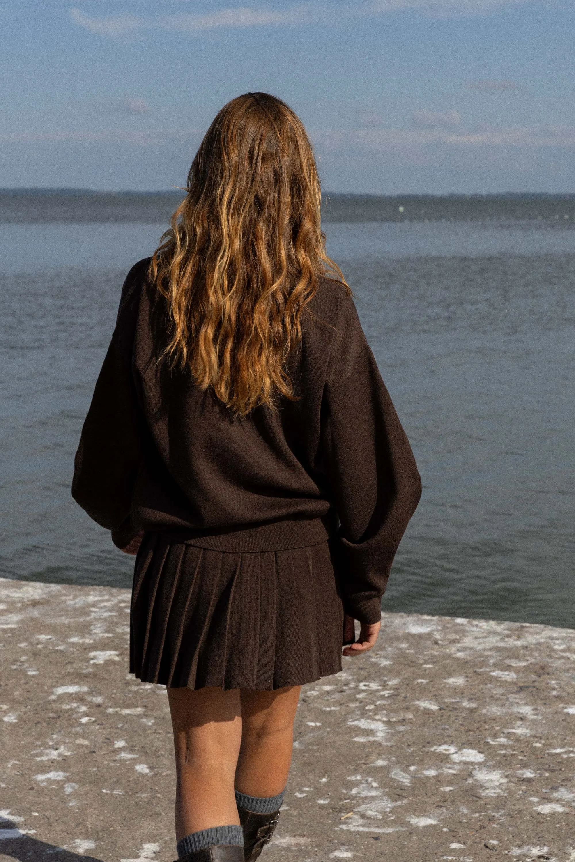 Onda 100% Merino Bomber Jacket Chocolate