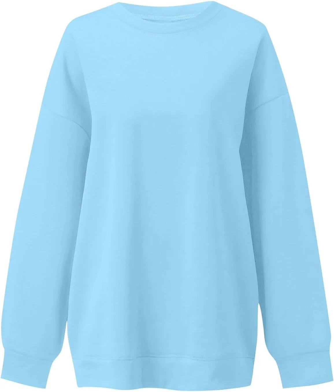 Oversized Sweatshirt for Women Fleece Hoodie Crewneck Sweatshirts Long Sleeve Drop Shoulder Pullover Casual Tops