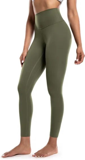 POSHDIVAH Women's Creamluxe Yoga Leggings High Waisted Cream-Feeling Workout Lounge Pants 25" for Running