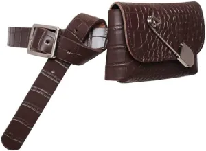 PU Leather Belt Fanny Pack Crocodile Pattern Removable Belt Envelope Waist Purse Waist Pouch Belt Bag